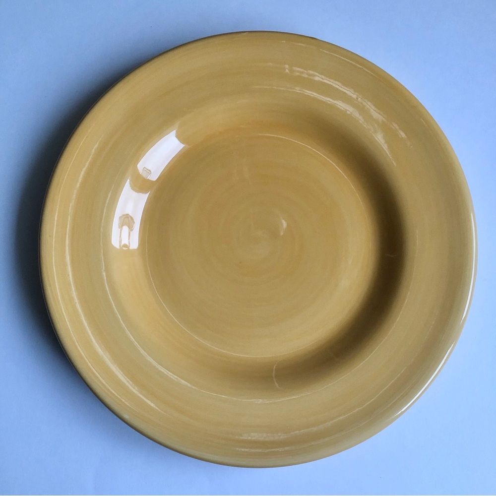 CORSICA Dinner Plate Round Dish Yellow 11”Hand Painted & Crafted, 1 Plate